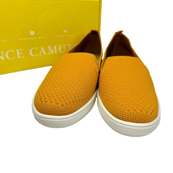 Vince Camuto Cabreli Washable Sneaker Knit Yellow Women 5.5M/36 NWB Breathable - Picture 2 of 9